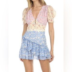 LoveShackFancy
Women's Bea Ruffled Floral-print Silk-georgette Mini Dress